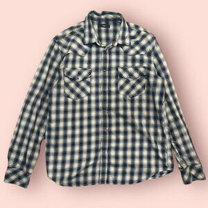 Diesel Plaid Western Snap Button Shirt